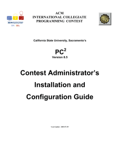 Contest Administrator`s Installation and Configuration Guide