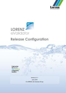 Release Configuration - LORENZ Life Sciences