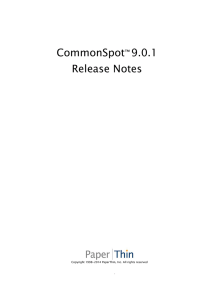 CommonSpot 9.0.1 Release Notes