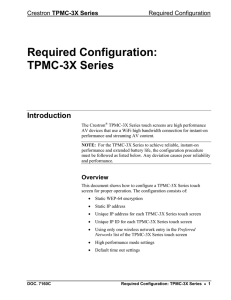 Notice: TPMC-3X Series Required Configuration