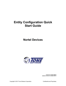 Entity Configuration Quick Start Guide