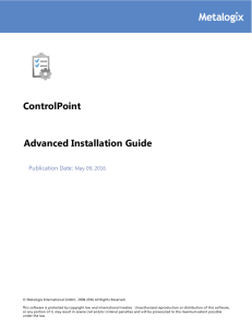 ControlPoint Advanced Installation Guide