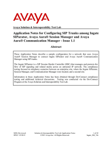 Application Notes for Configuring SIP Trunks among Ingate