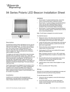 94 Series Polaris LED Beacon Installation Sheet