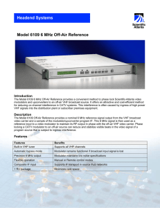 Model 6109 6 MHz Off-Air Reference - 713720