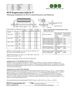 Mounting Guidelines for Leaded Resistors and Inductors