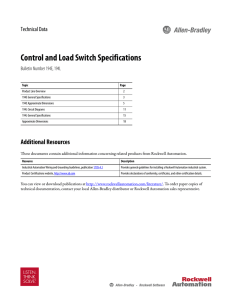 Control and Load Switch Specifications