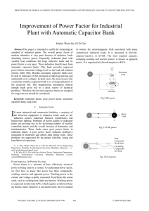 Improvement of Power Factor for Industrial Plant with - eco-en-ergy