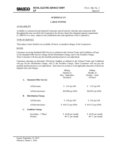 Schedule LP - Large Power - Southern Maryland Electric Cooperative