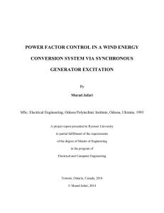 power factor control in a wind energy conversion system via