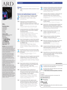 Contents Volume 75 Issue 10 | ARD October 2016 Editorial Clinical