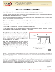 Shunt Calibration Operation