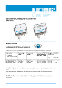 DIFFERENTIAL PRESSURE TRANSMITTER DPT-SPAN