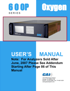 Product Manual - California Analytical Instruments, Inc.