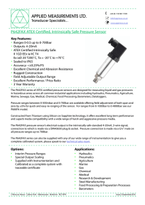 P642FAX Intrinsically Safe ATEX Pressure Transmitter
