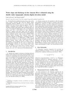 Water slope and discharge in the Amazon River estimated using the