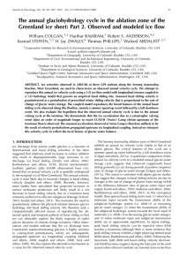 The annual glaciohydrology cycle in the ablation