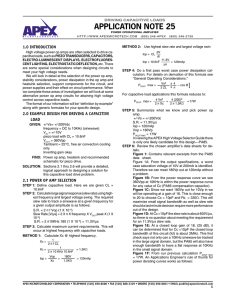 Apex appnote 25 driving capacitive loads