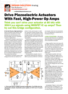 Drive Piezoelectric Actuators With Fast, High