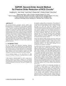 SAPOR: Second-Order Arnoldi Method for Passive Order Reduction