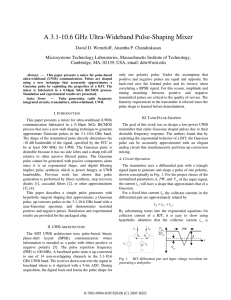 RMO1D-3 A 3.1-10.6 GHz Ultra-Wideband Pulse-Shaping