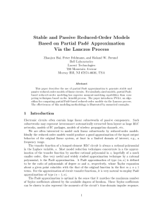 Stable and Passive Reduced-Order Models Based on