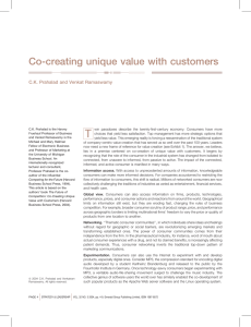 Co-creating unique value with customers