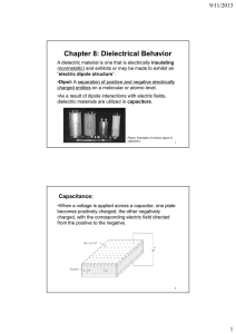 Chapter 8: Dielectrical Behavior