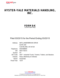hyster-yale materials handling, inc.