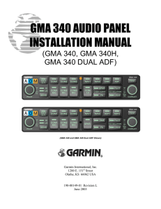 gma 340 audio panel installation manual