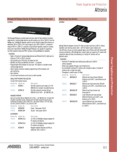Power Supplies and Protection