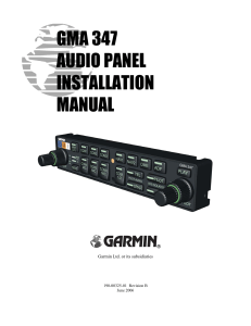 gma 347 audio panel installation manual