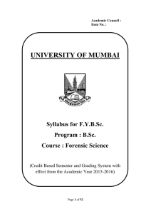 4.39 Forensic Science - University of Mumbai