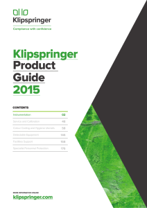 Klipspringer Product Guide 2015