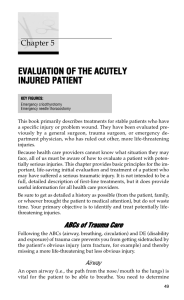 evaluation of the acutely injured patient