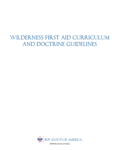 Wilderness First Aid Curriculum and Doctrine Guidelines