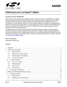 PCB Design with an Ember EM35x - AN698
