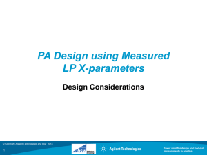 PA Design using Measured LP X-parameters