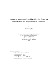 Adaptive Impedance Matching Circuits Based on Ferroelectric and