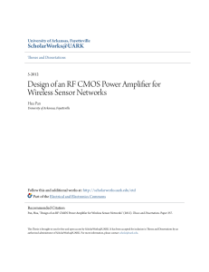 Design of an RF CMOS Power Amplifier for Wireless Sensor Networks