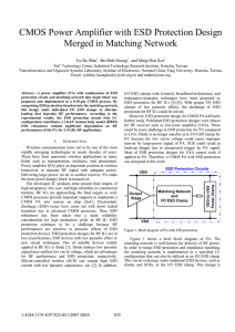 CMOS Power Amplifier with ESD Protection Design Merged in