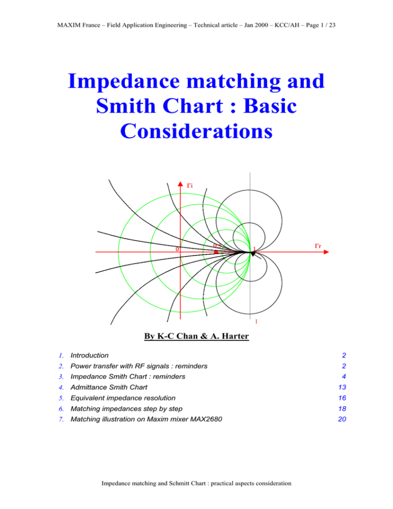 impedance matching smith chart