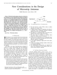 New Considerations In The Design Of Microstrip