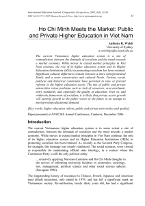 Ho Chi Minh Meets the Market: Public and Private Higher Education