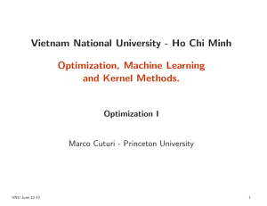 Vietnam National University - Ho Chi Minh Optimization, Machine