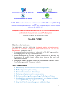 CALL FOR PAPERS - Institute of Biology