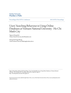 Users` Searching Behaviour in Using Online - Purdue e-Pubs