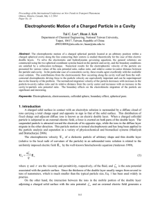 Electrophoretic Motion of a Charged Particle in a Cavity