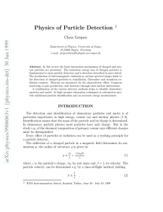 Physics of Particle Detection