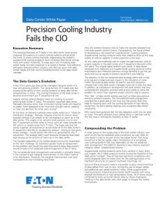 Precision Cooling Industry Fails the CIO